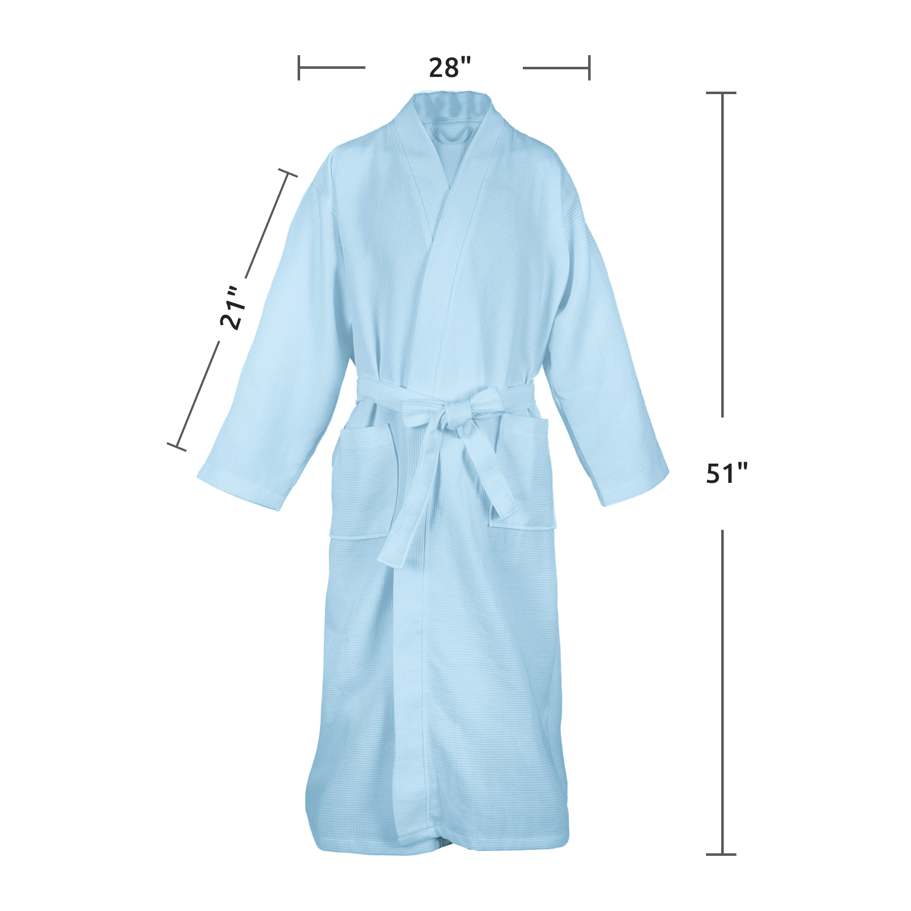 100% Cotton Waffle Kimono Robe 16