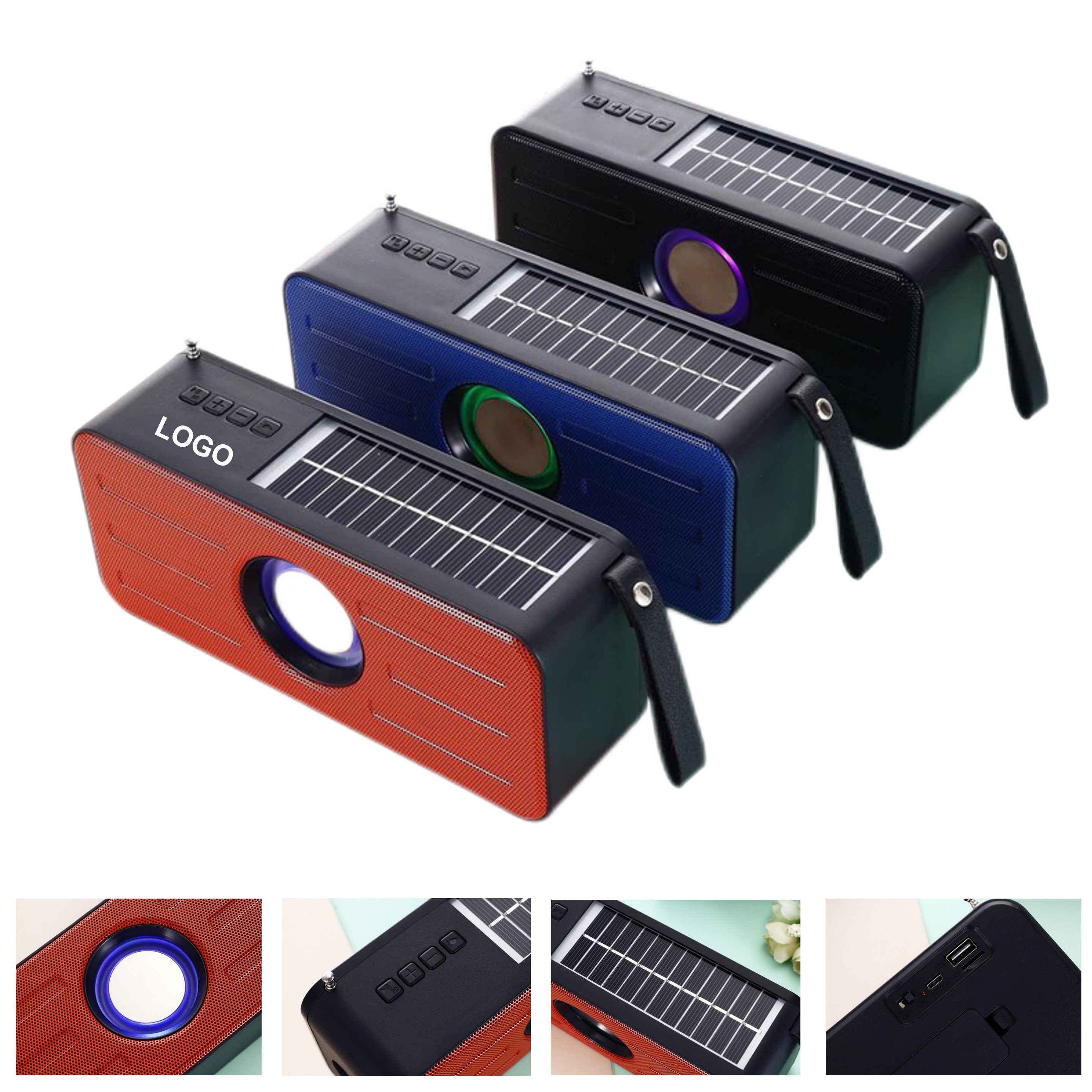 Solar Powered Wireless Speaker with Flashlight (direct import) 2