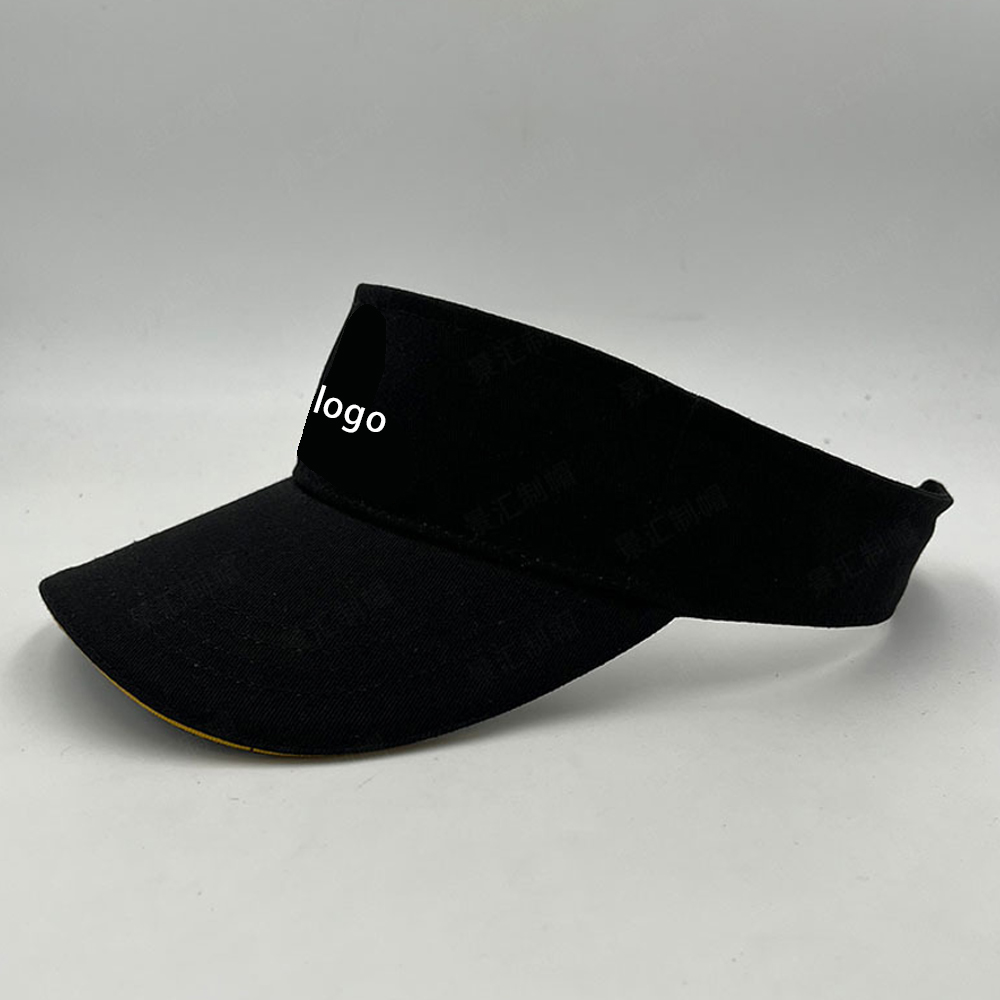 Pure cotton open-top embroidered logo print cap 2