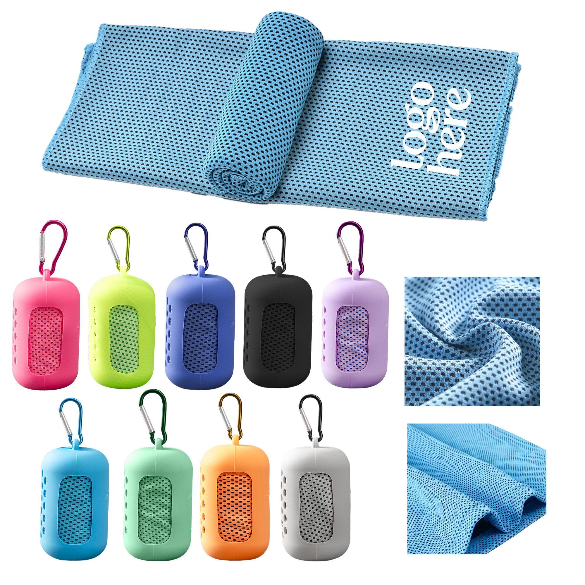 Convenient Silicone Case Cooling Towel 1