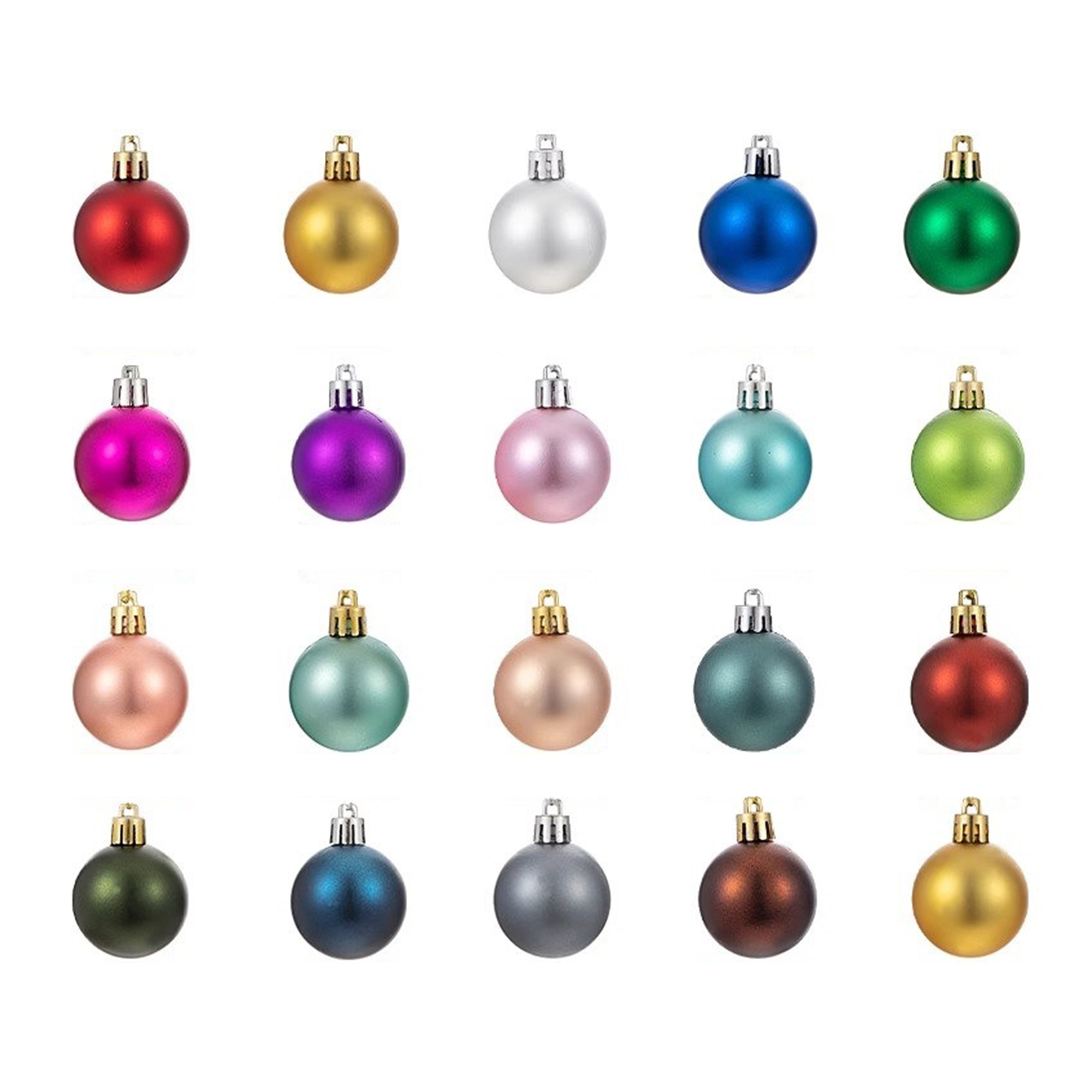 Shatterproof Christmas Ball Ornaments Set Different Sizes 7