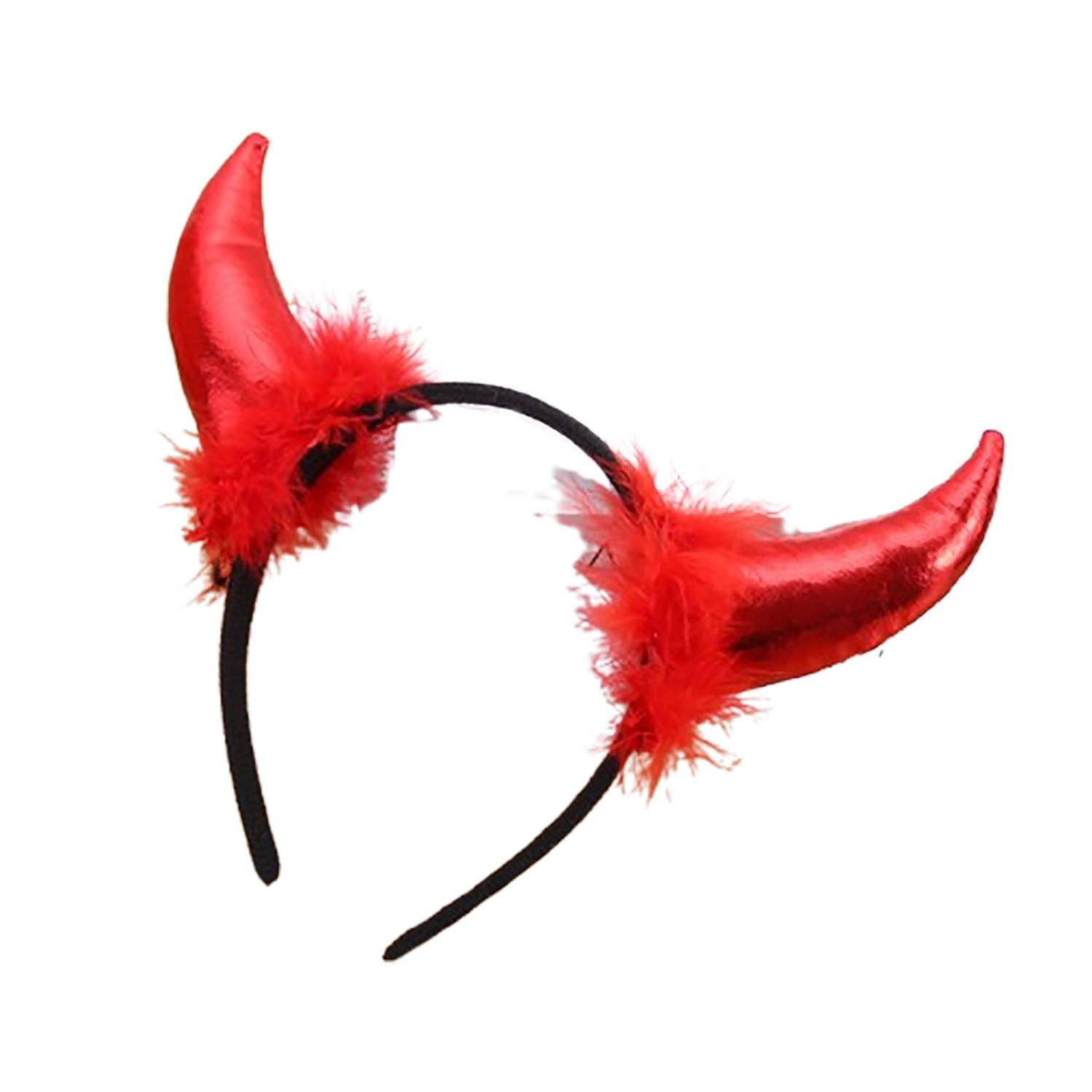 Plush Halloween Devil Horn Headbands 4
