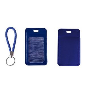 Elegant PU Leather Card Case With 1 Side Zipper Pocket And Lanyard 24