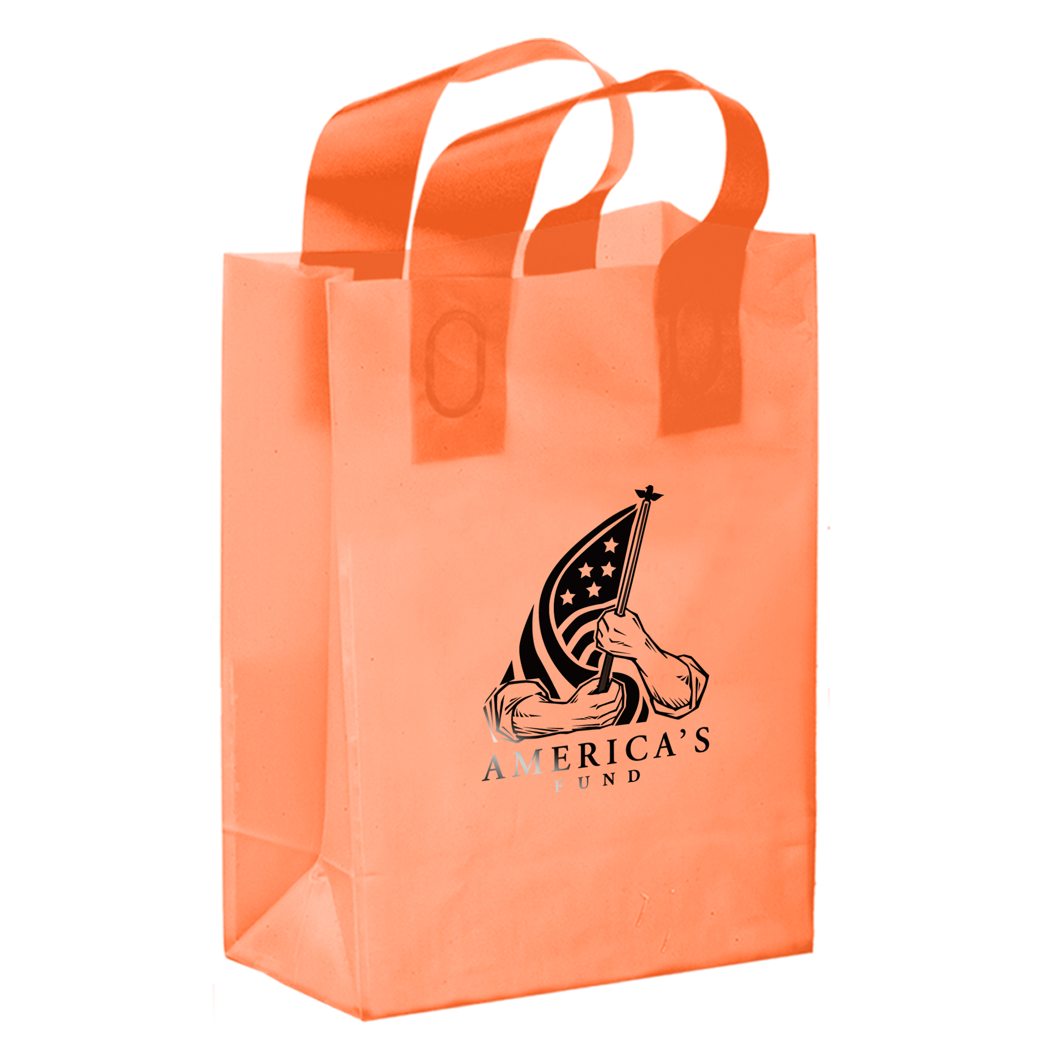 Color HDPE Frosted Soft Loop Shopper 20
