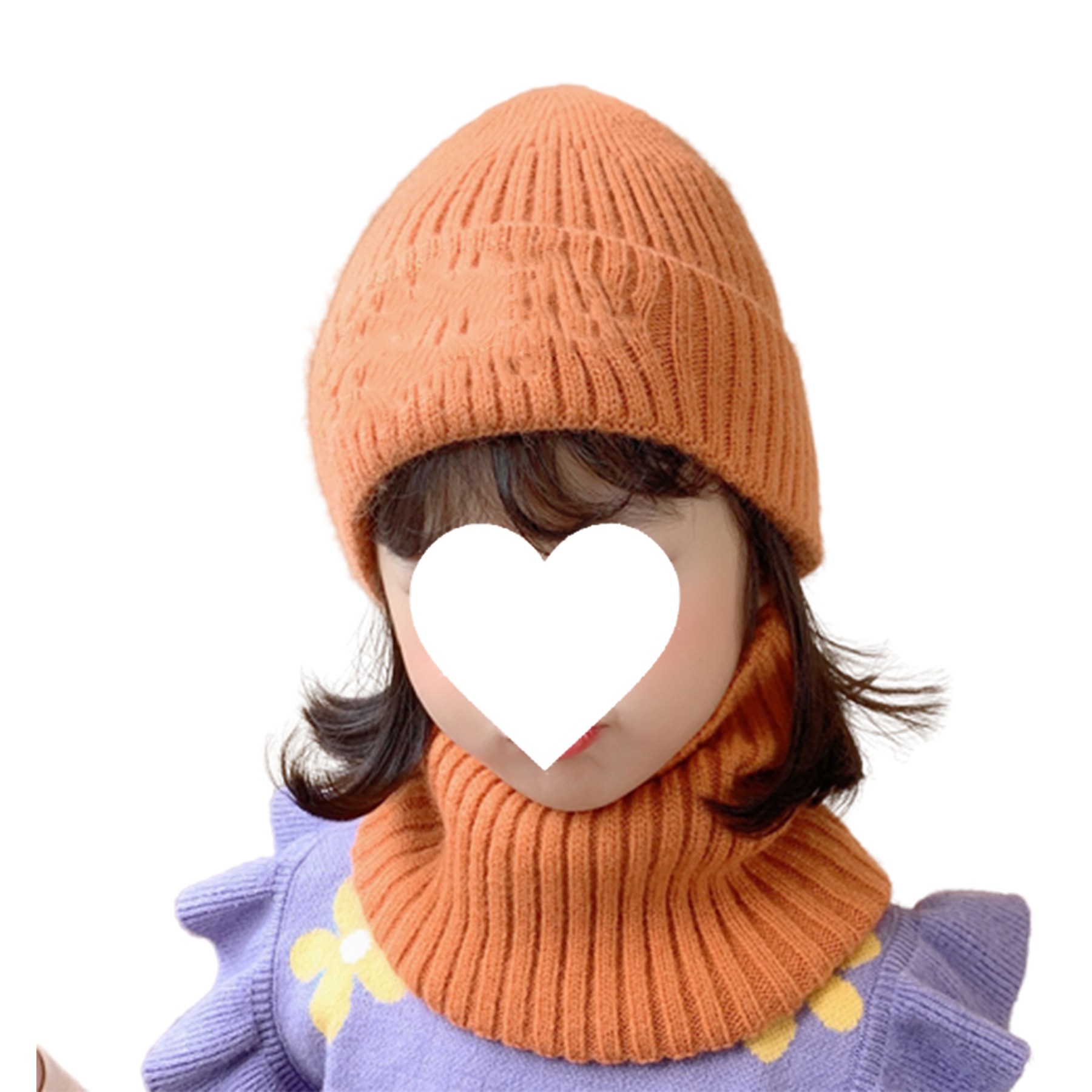 Winter Knit Children Hat W/ Scarf 3