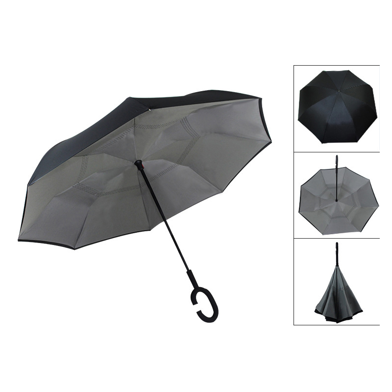 Inverted Reverse Umbrella with C-Shaped Handle 5