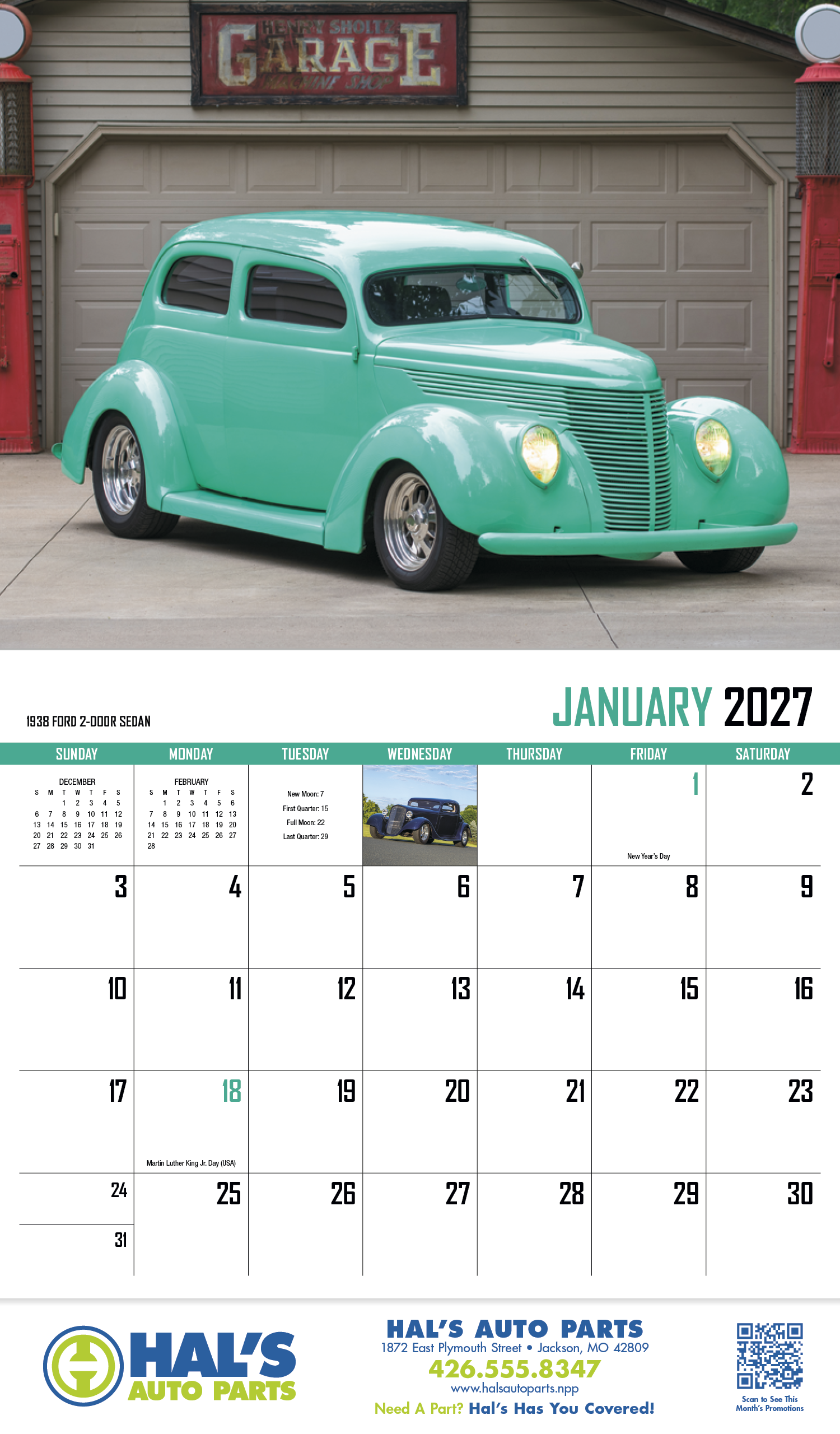 HotLine® Products Street Rod Fever Appointment Calendar - Stapled 49