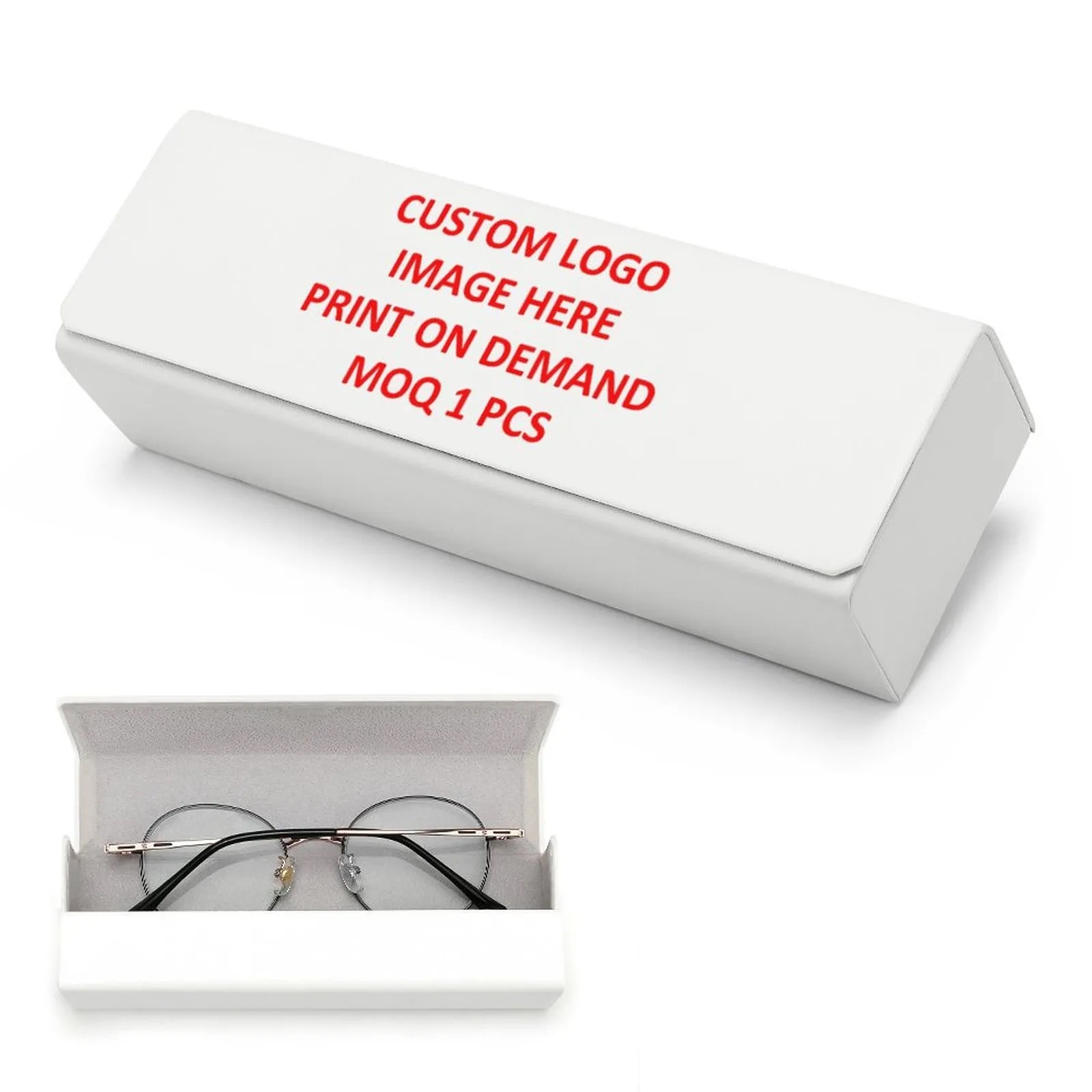 Custom Leather Eyeglass Case with Magnetic Closure Personalized for Gifts Promo 7