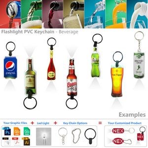 Vividly Colored LED Keychain Flashlight In Various Sports Shapes 5