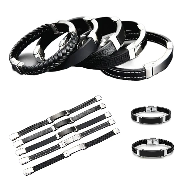Braided Leather Cord Bracelet 3