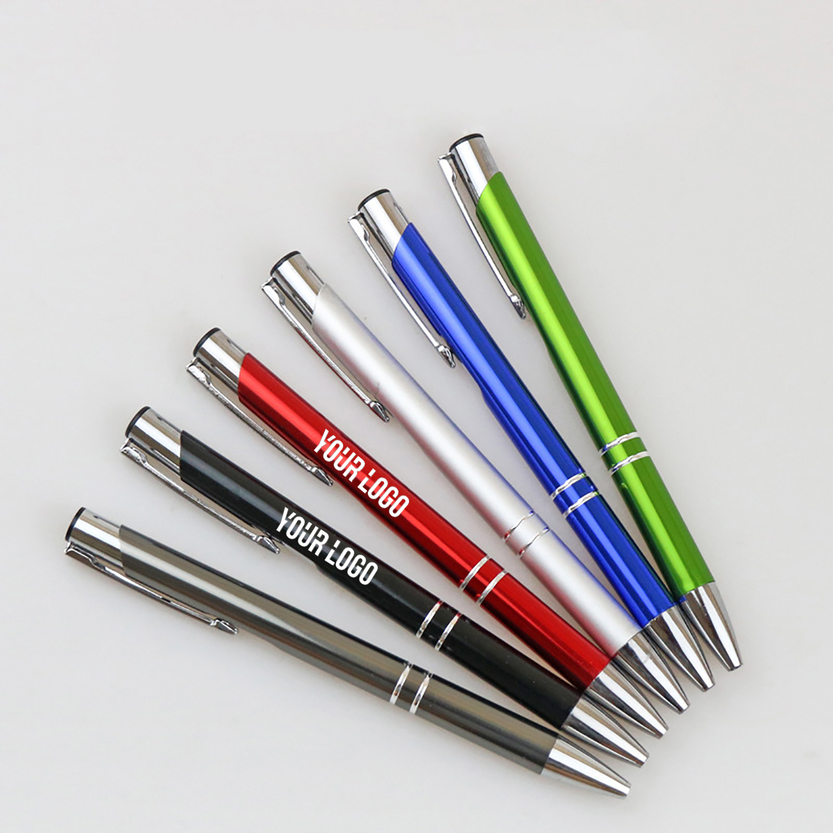 Metal Gel Pan Large Printing Area Retractable Ball Pen 2