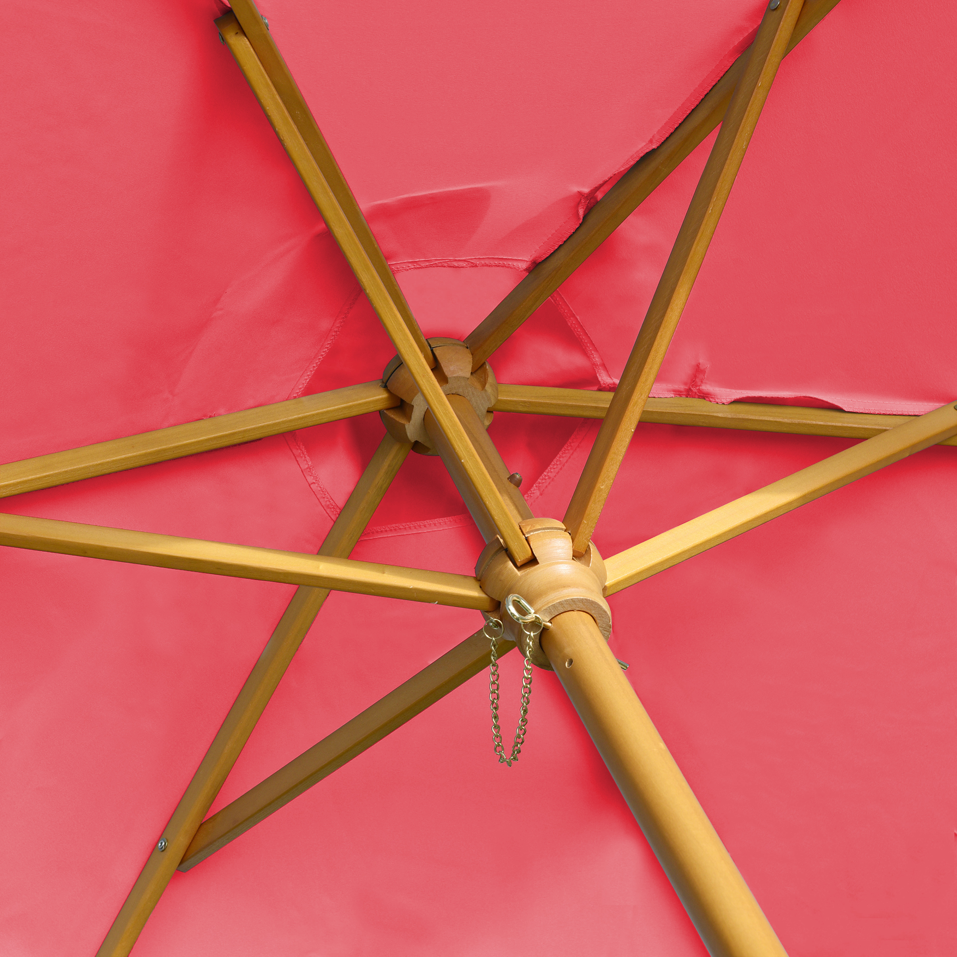 7' Wood Market Umbrella