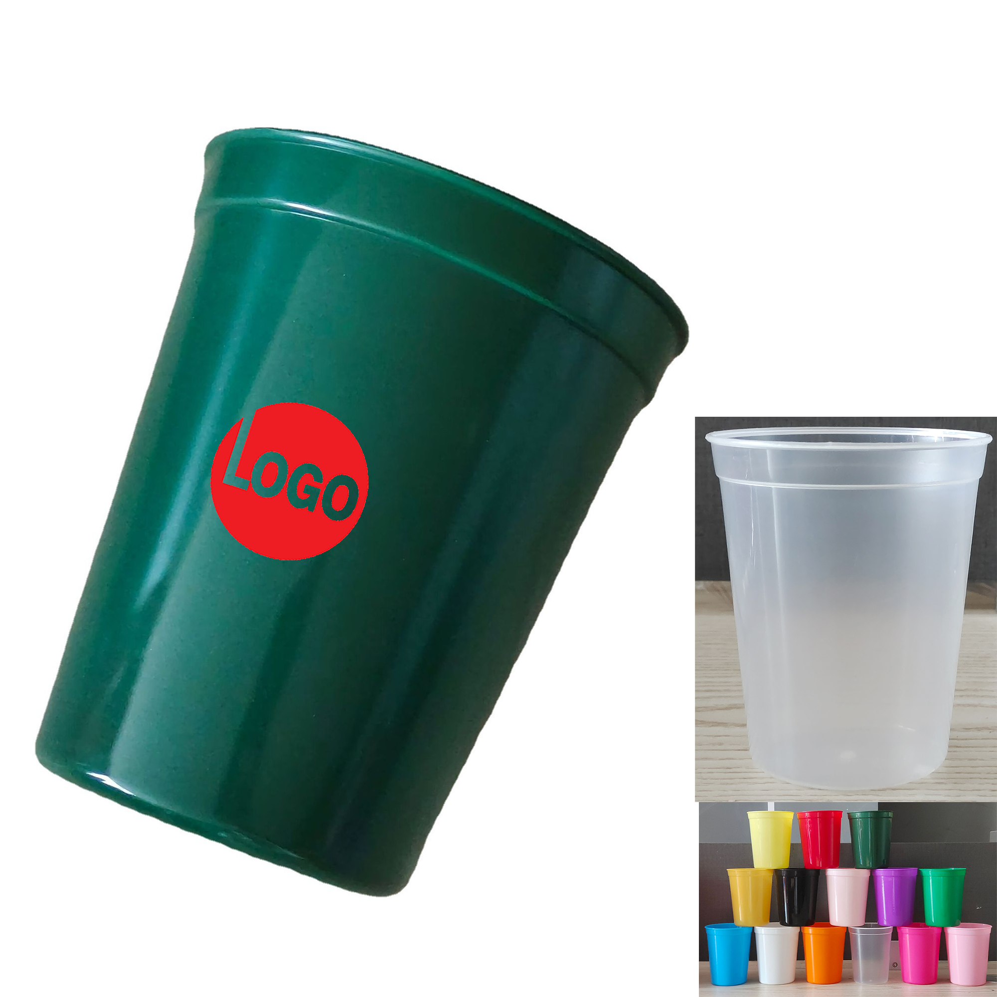 16 oz Reusable Plastic Stadium Cup