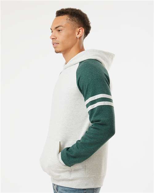 Unisex Nublend® Varsity Colorblocked Raglan Hooded Sweatshirt - 97CR 13