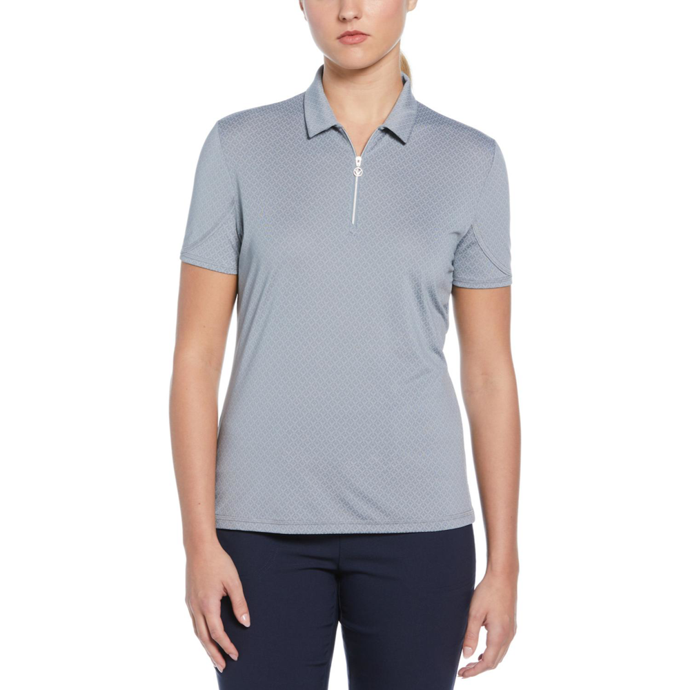 Callaway® All Over Stitched Moisture Wicking Women's Chev Polo Shirt with Custom Logo