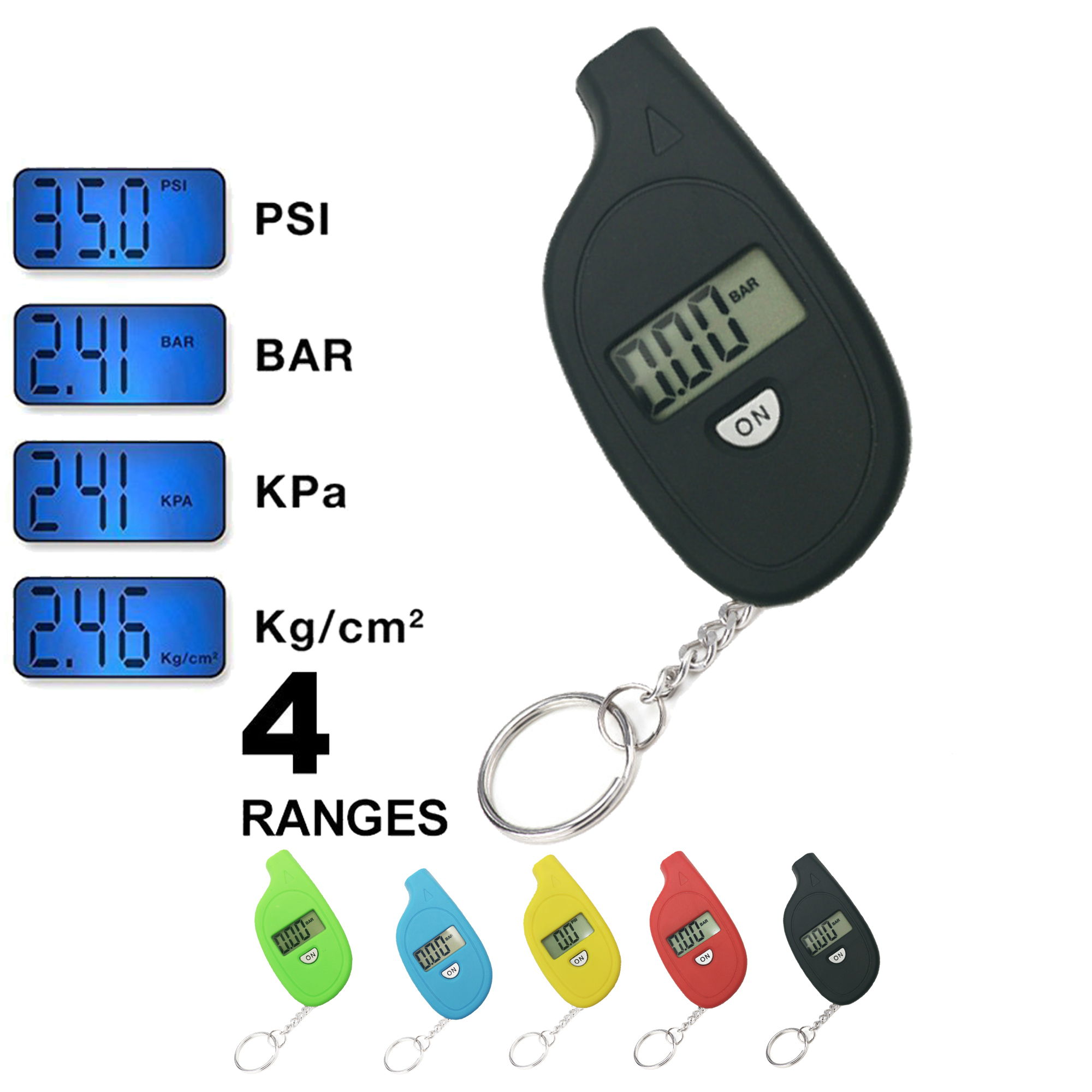 Keychain Mini Tire Pressure Gauge 5