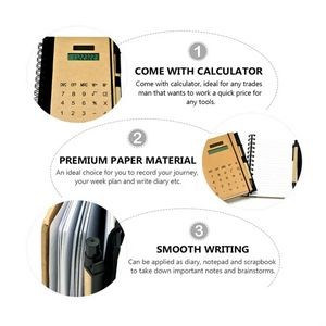 Spiral Desktop Memo Pad Notebook With Calculator 13