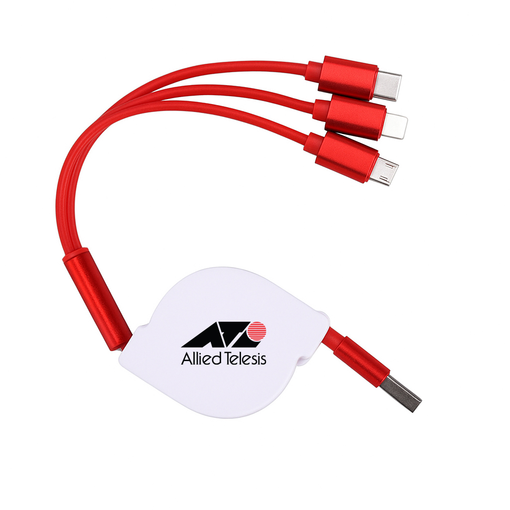 Retractable USB Data and Charging Cable Multiple Tips Works w/Most Cell Phones 3