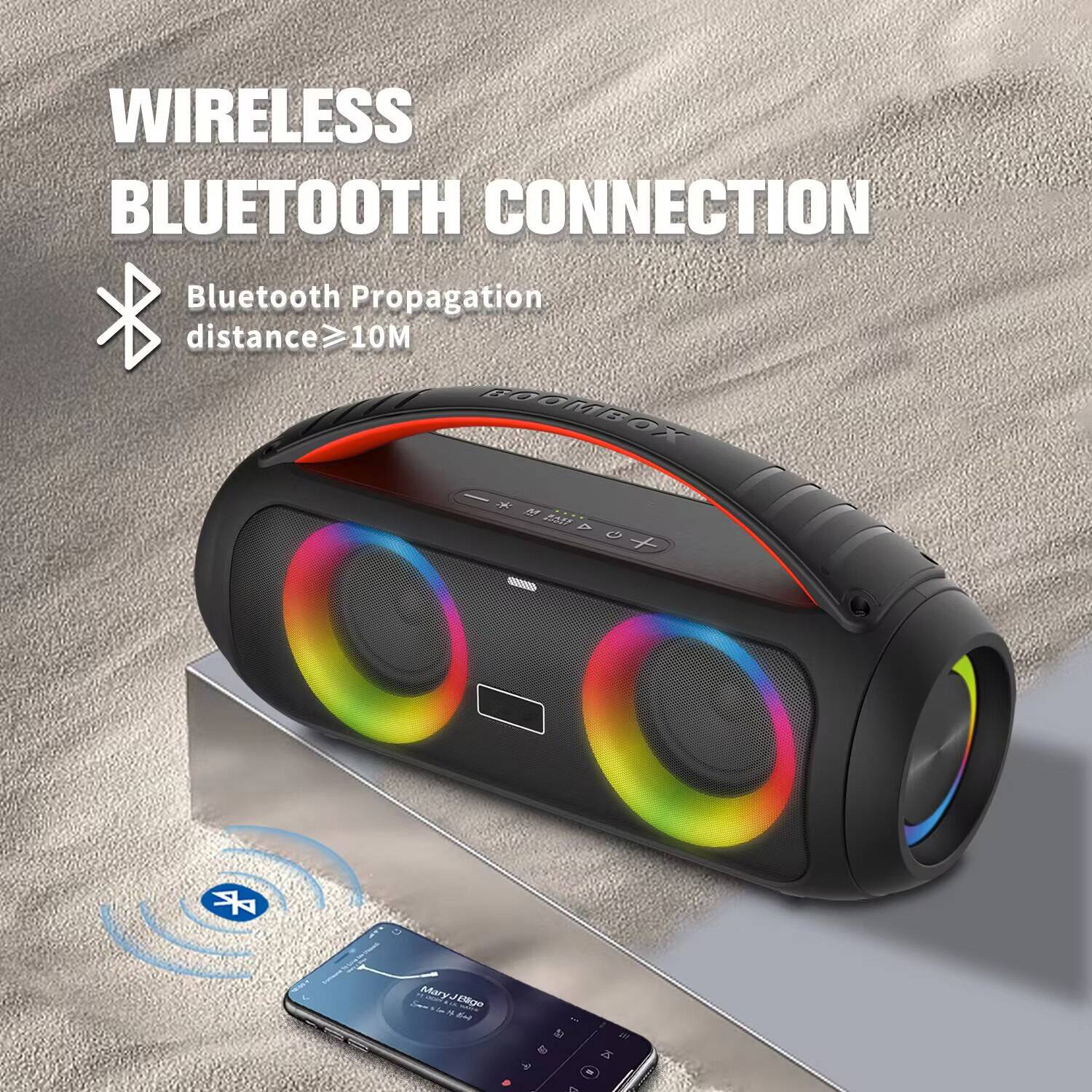 Outdoor Waterproof Luminous Bluetooth Speaker 7