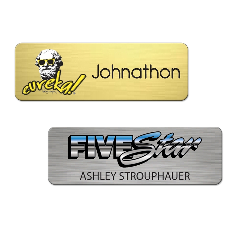 0-3 sq inches Chaos full color UV Printed name badge 2