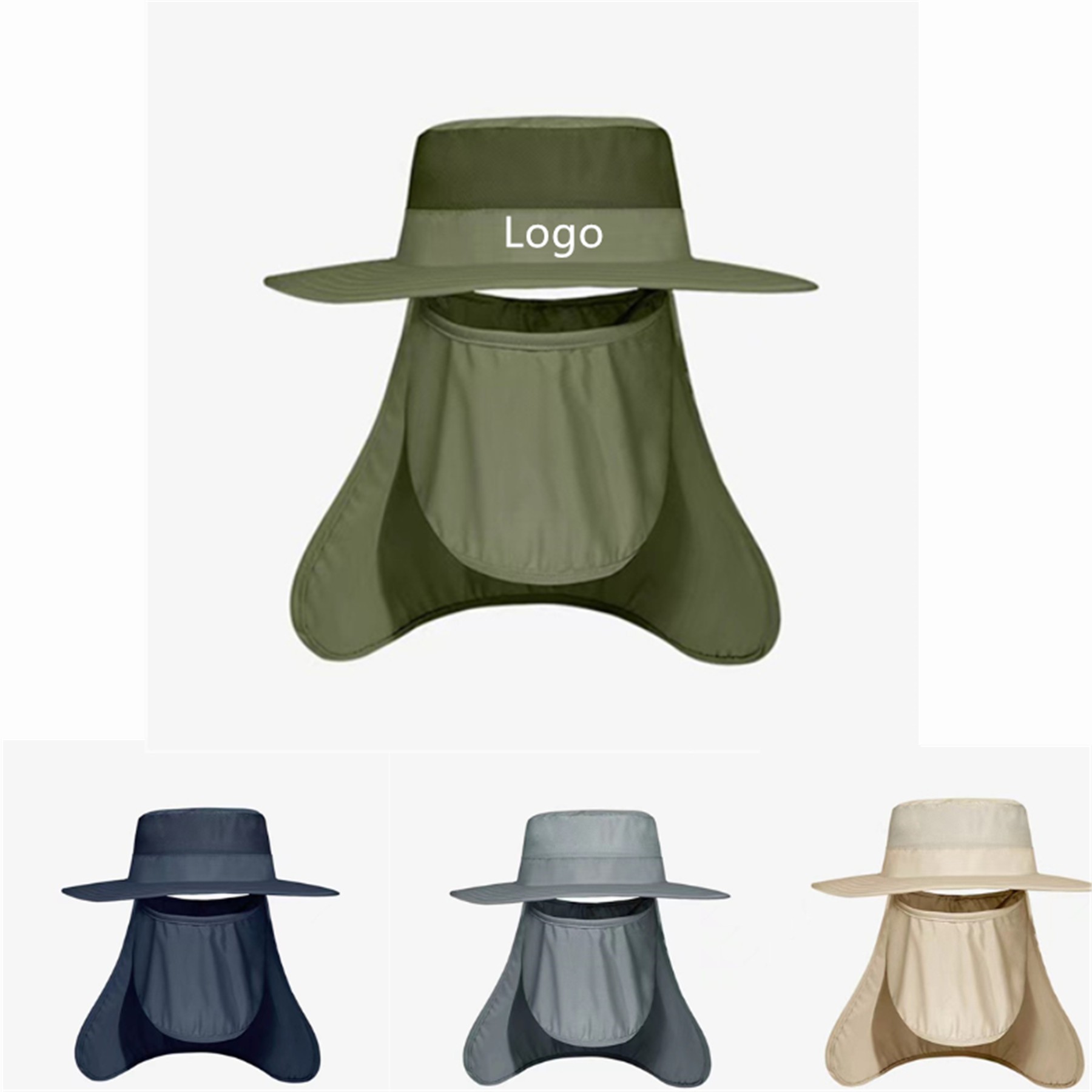 Wide Brim Fishing Hat With Face Mask 1