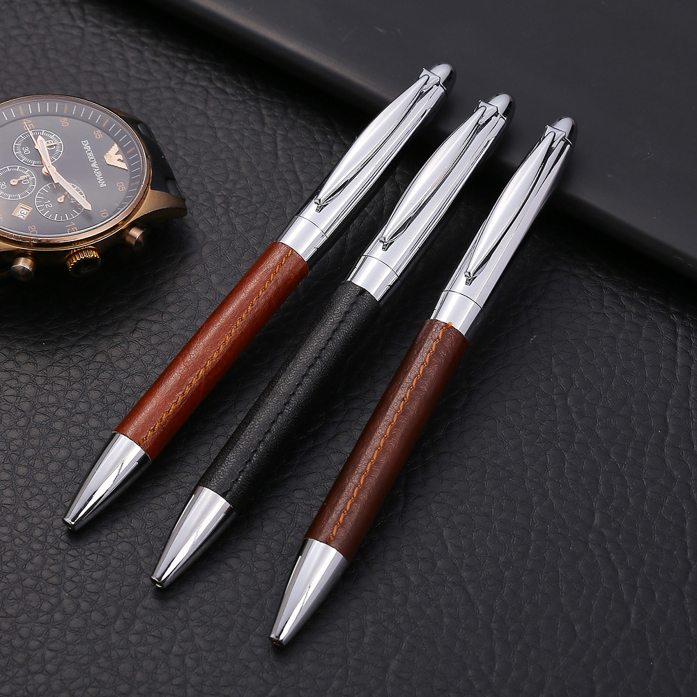 Metal Ball Pen with Leather Cover 8
