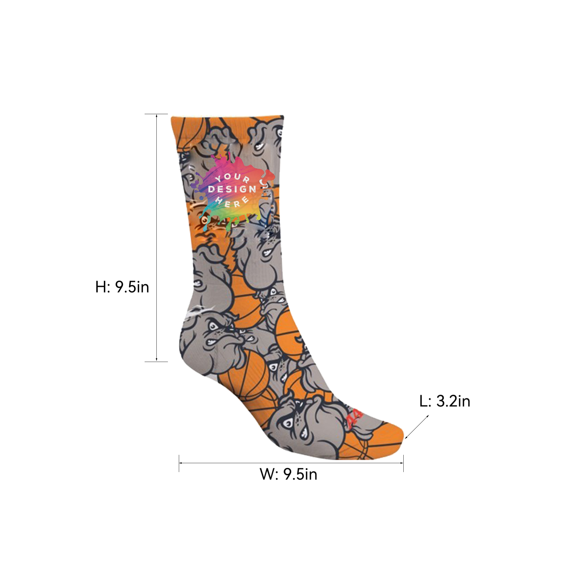 MOQ 20prs 200 Needle Sublimation Socks 2