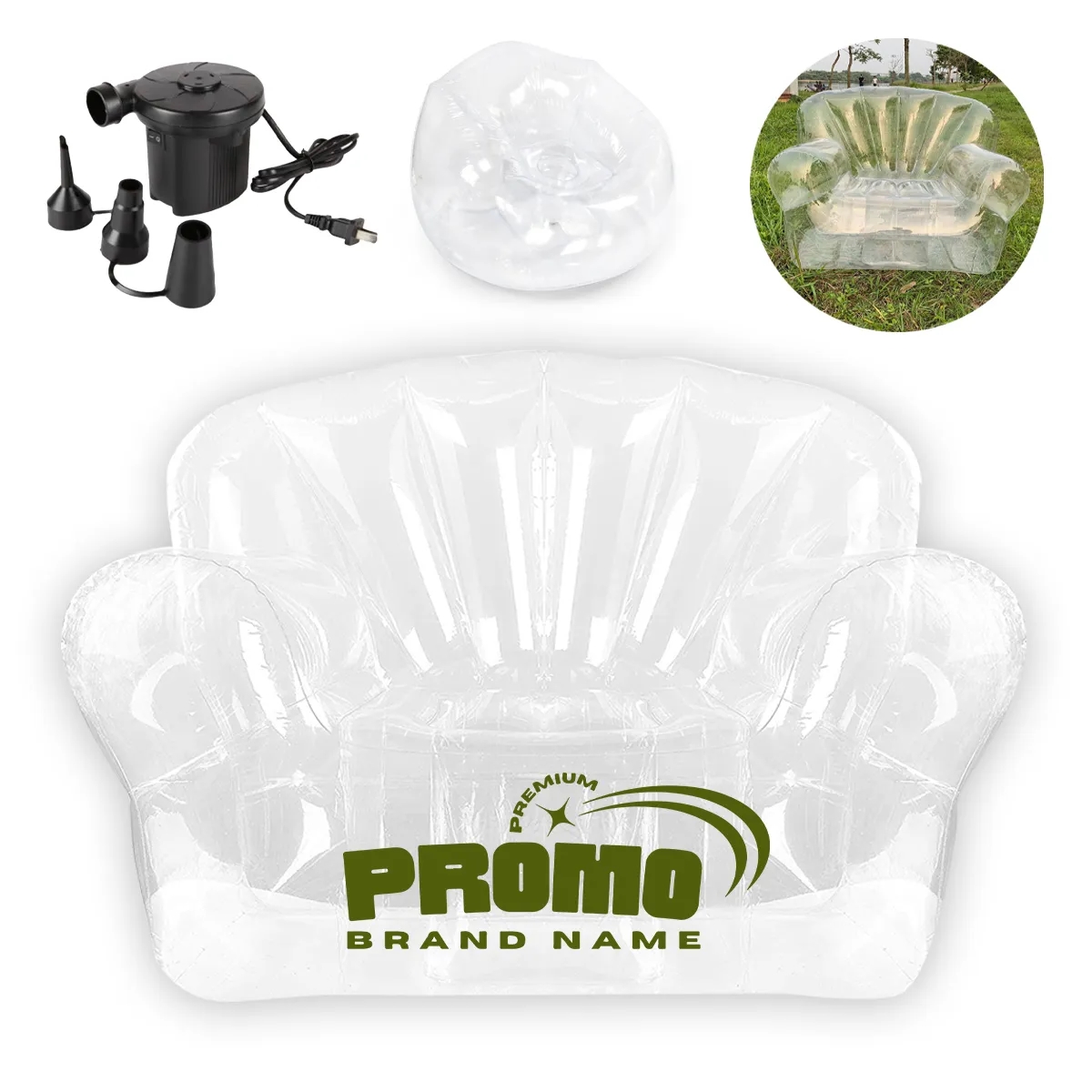 Transparent Clear Inflatable Chair Sofa Seat 5