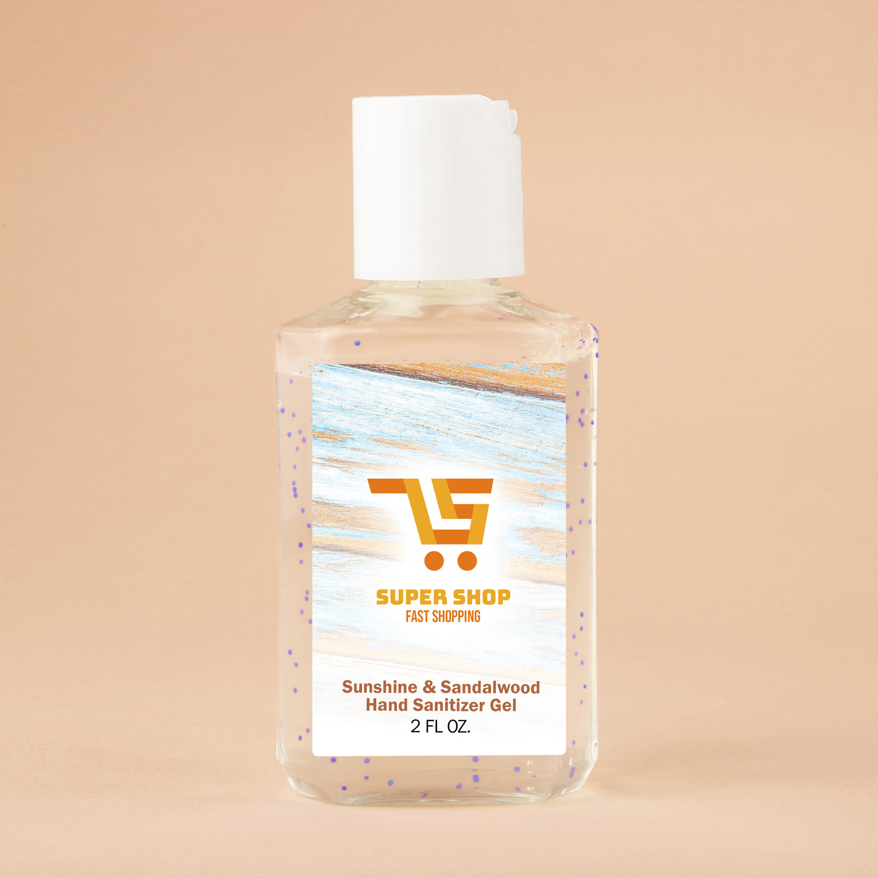 2oz Travel Gel Hand Sanitizer With Moisturizing Beads 5
