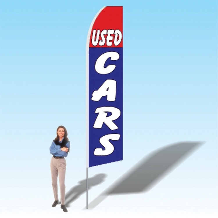 15FT Used Cars Red Blue Advertising Banner Flag 2