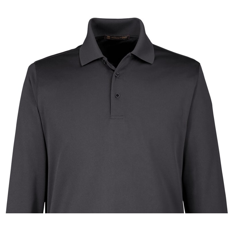 Harriton Men's Tall Advantage Long Sleeve Snag Protection Plus IL Polo 4
