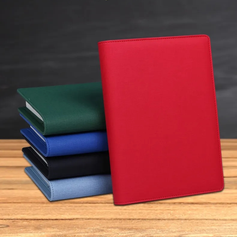 Custom Multi-card Slot A5 Inner Pen Soft Leather Notebook 4