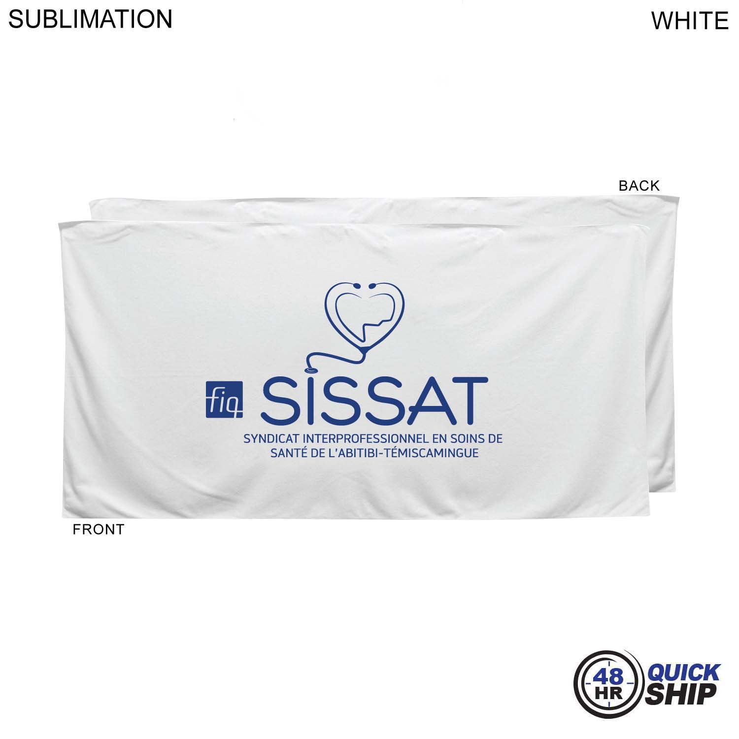 48 Hr Quick Ship - Heavier weight, Plush Velour Terry Cotton Blend White Beach Towel, 30x60 4