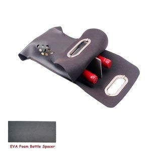 Premium PU Leather Wine Bag With Window And Elegant Metal Handles 1