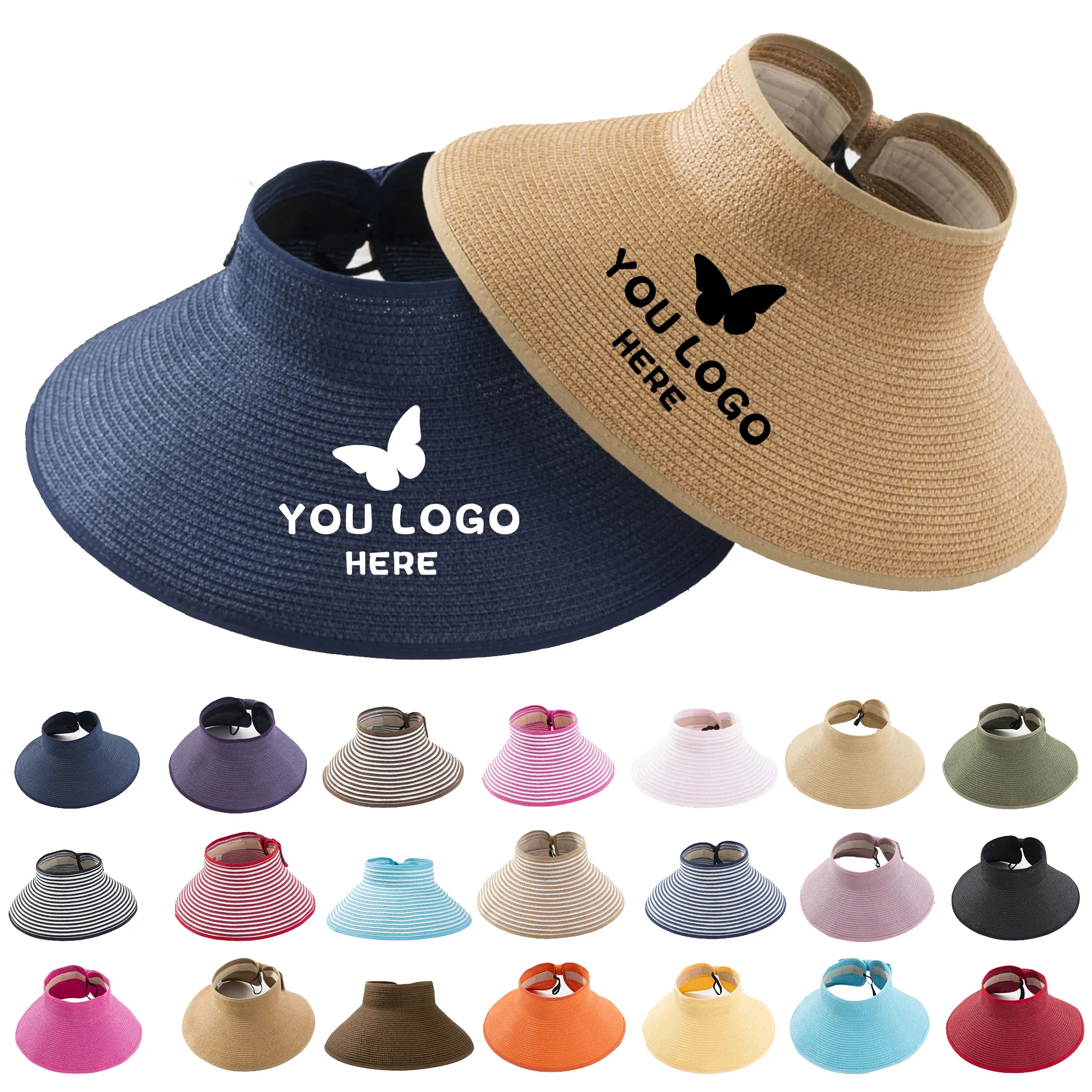 Straw Sun Visor Hats 2