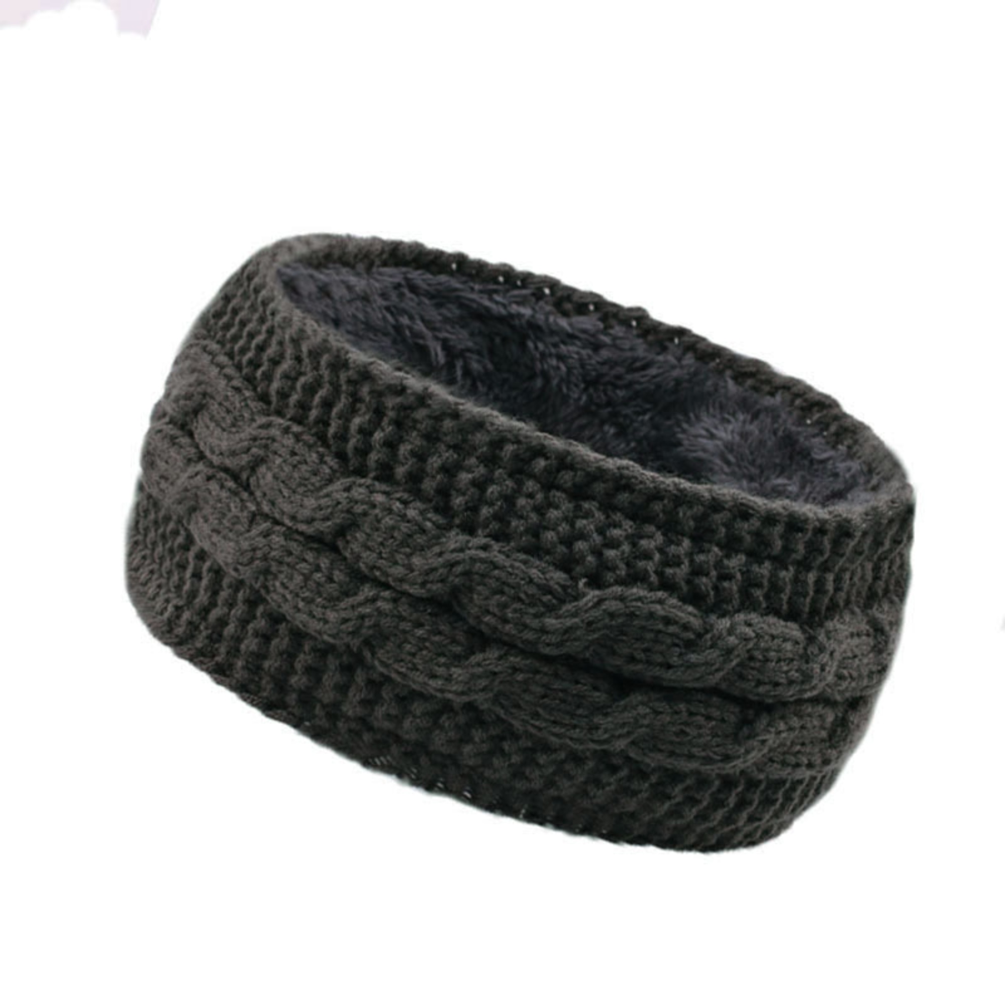 Warm Cable Knit Fleece Ear Band for Cold Weather 16