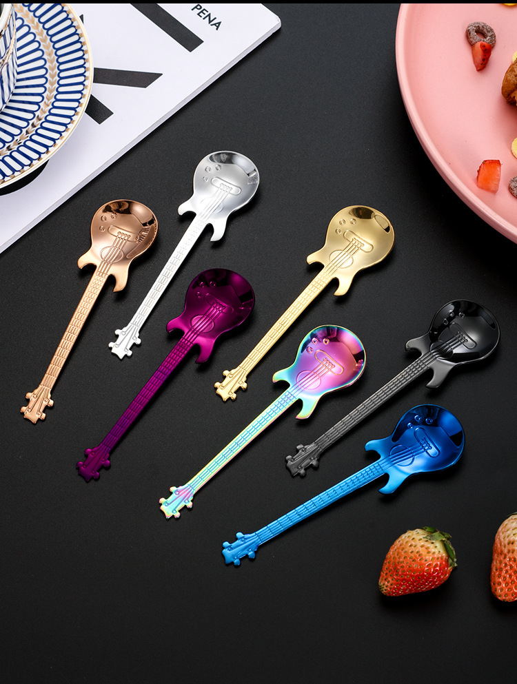 Stainless Steel Musical Guitar Shaped Spoon 2