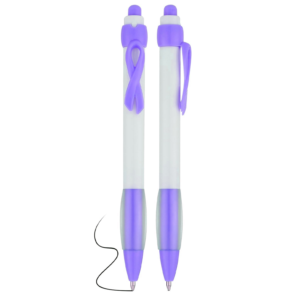 Breast Cancer Pen With Ribbon Clip Ball Pen 1