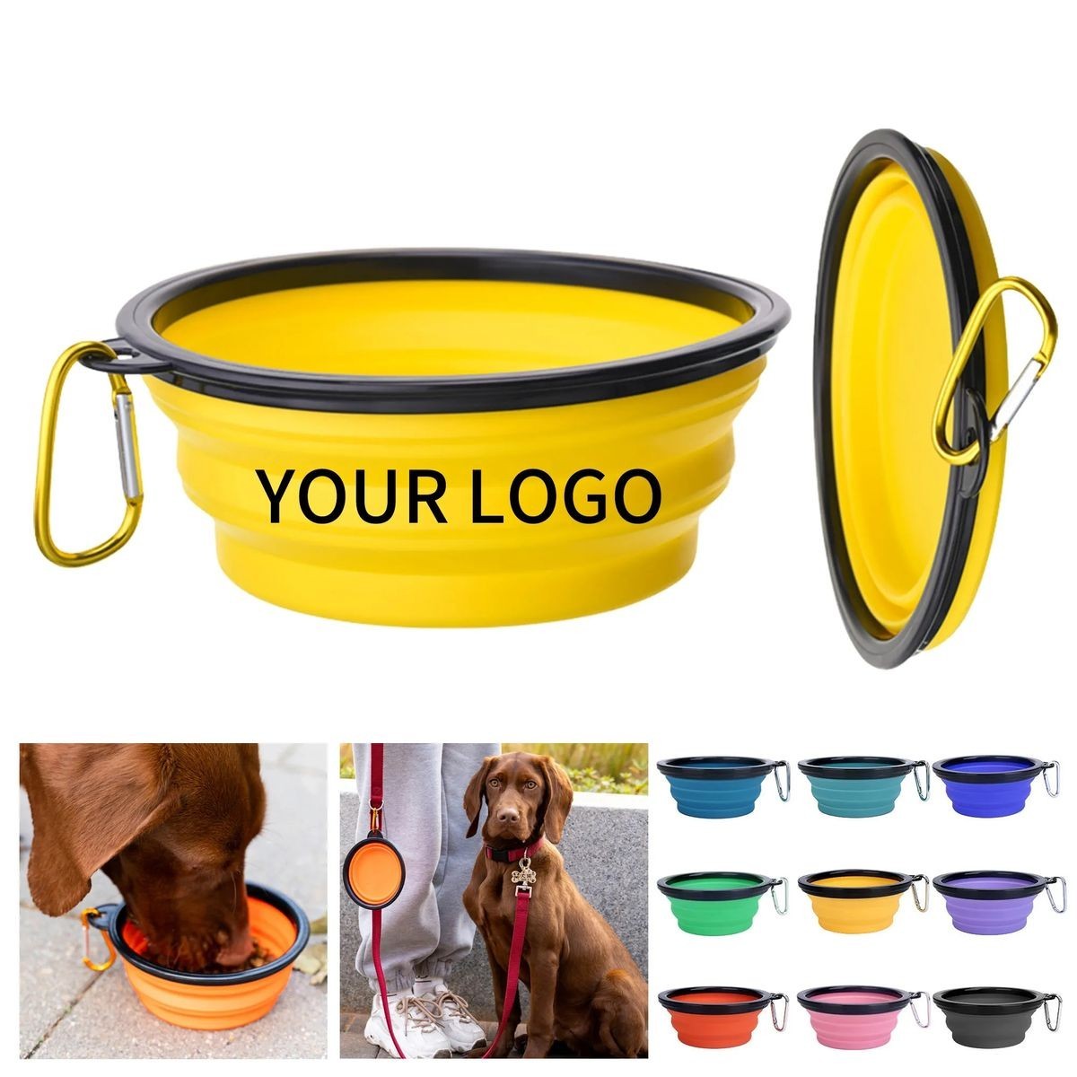 TPE Dog Feeding Bowl with Clip 5