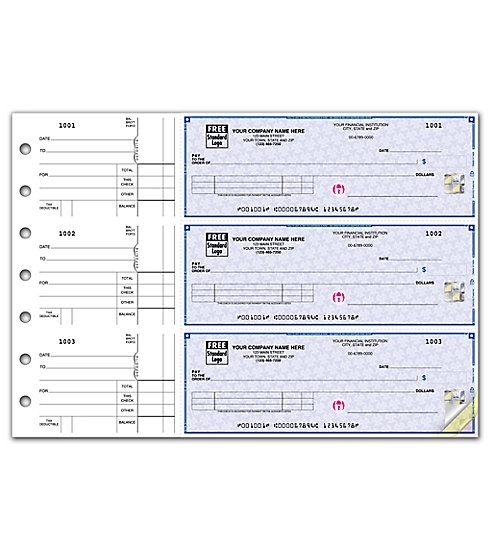 High security 3-on-a-page Voucher checks 1
