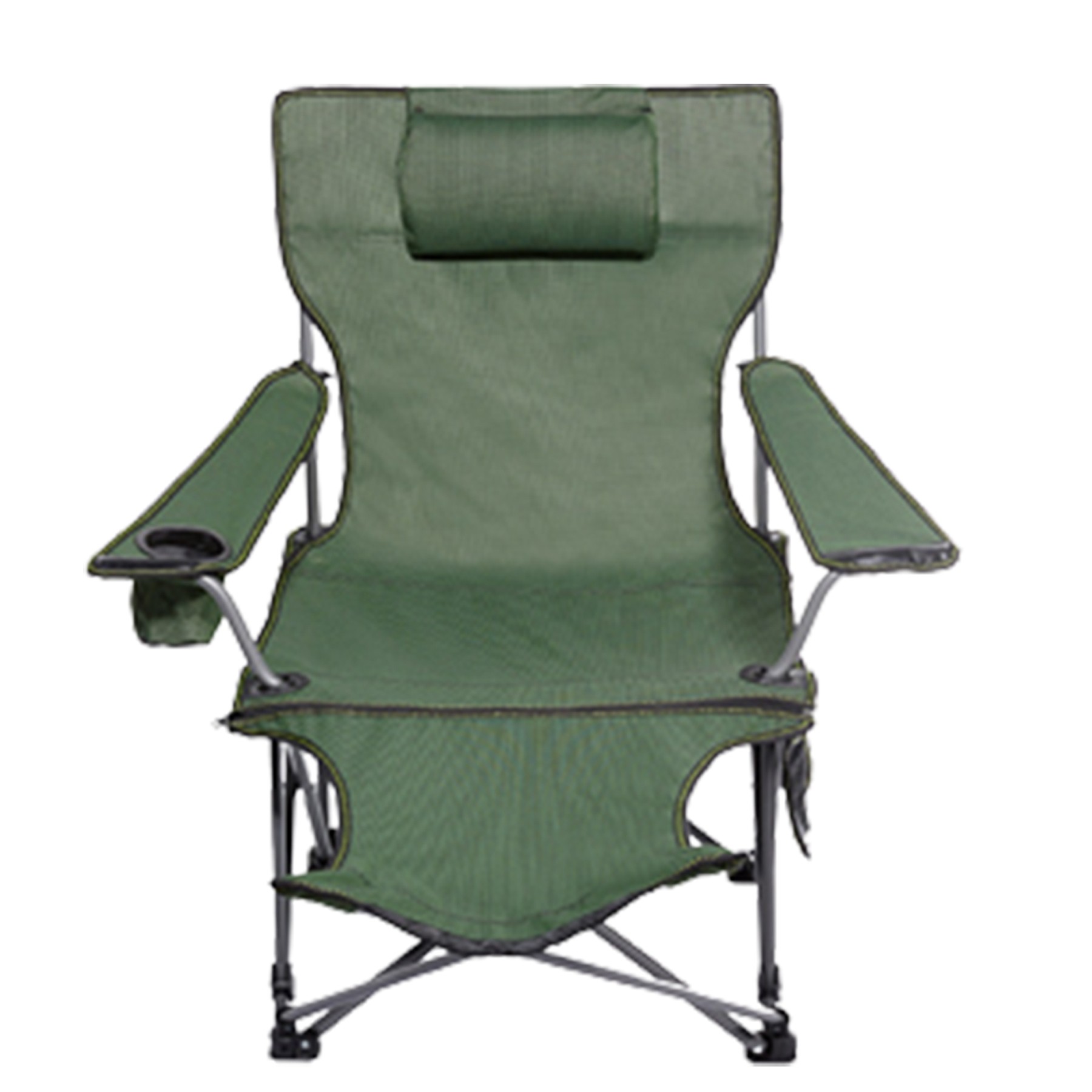Folding Oxford Cloth Recliner Chair W/Footrest 7