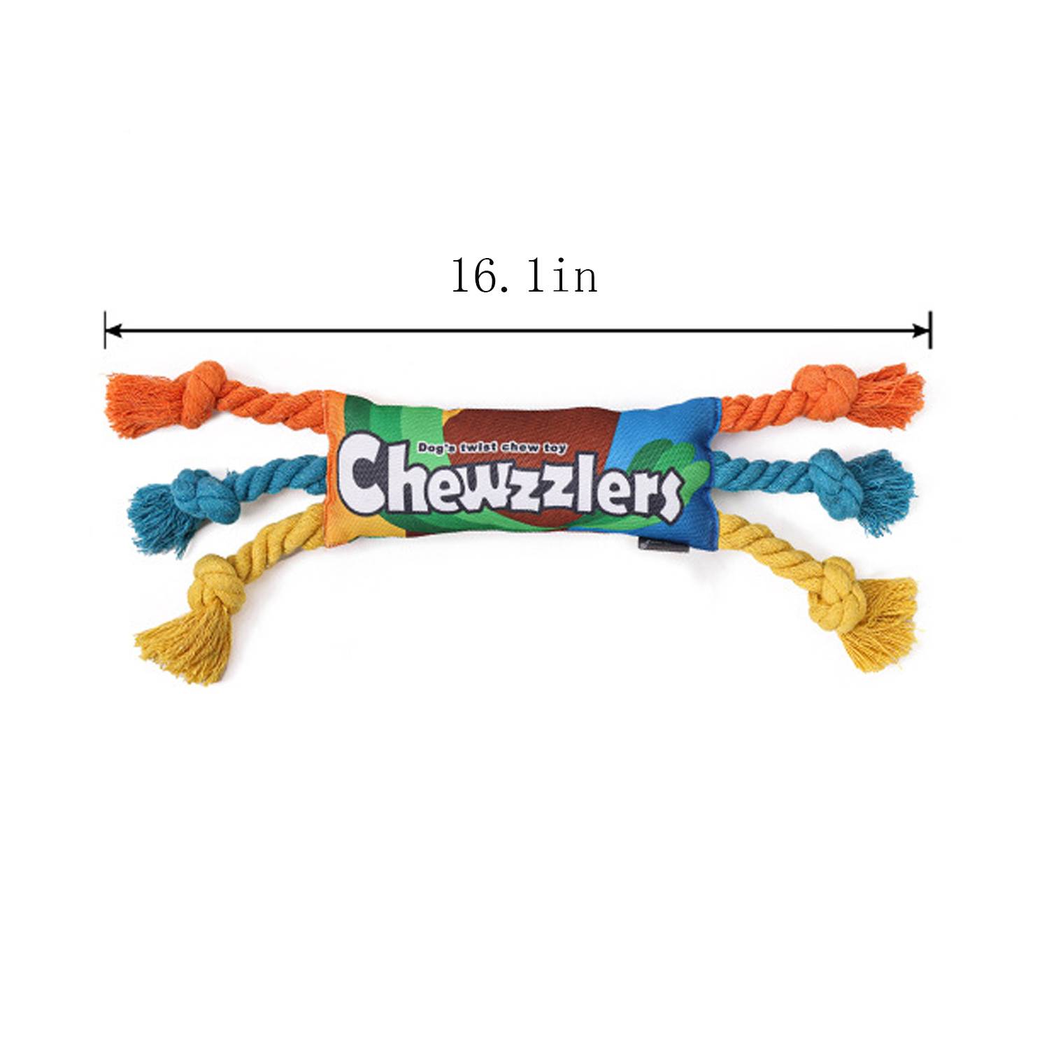 Squeaky Rainbow Twist Pet Chew Toy 5