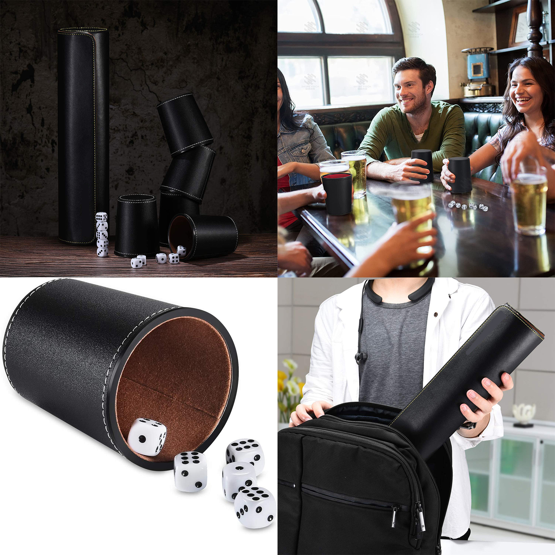 Leather Dice Cup Set 2