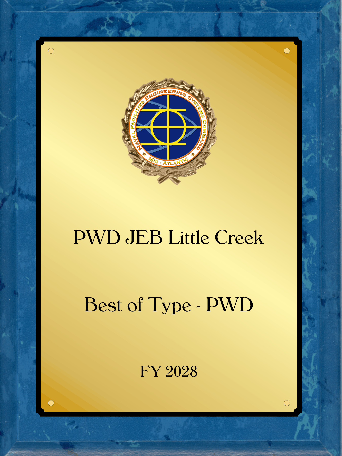 Marble Finish Plaque With Logo In Wreath Decoration 9