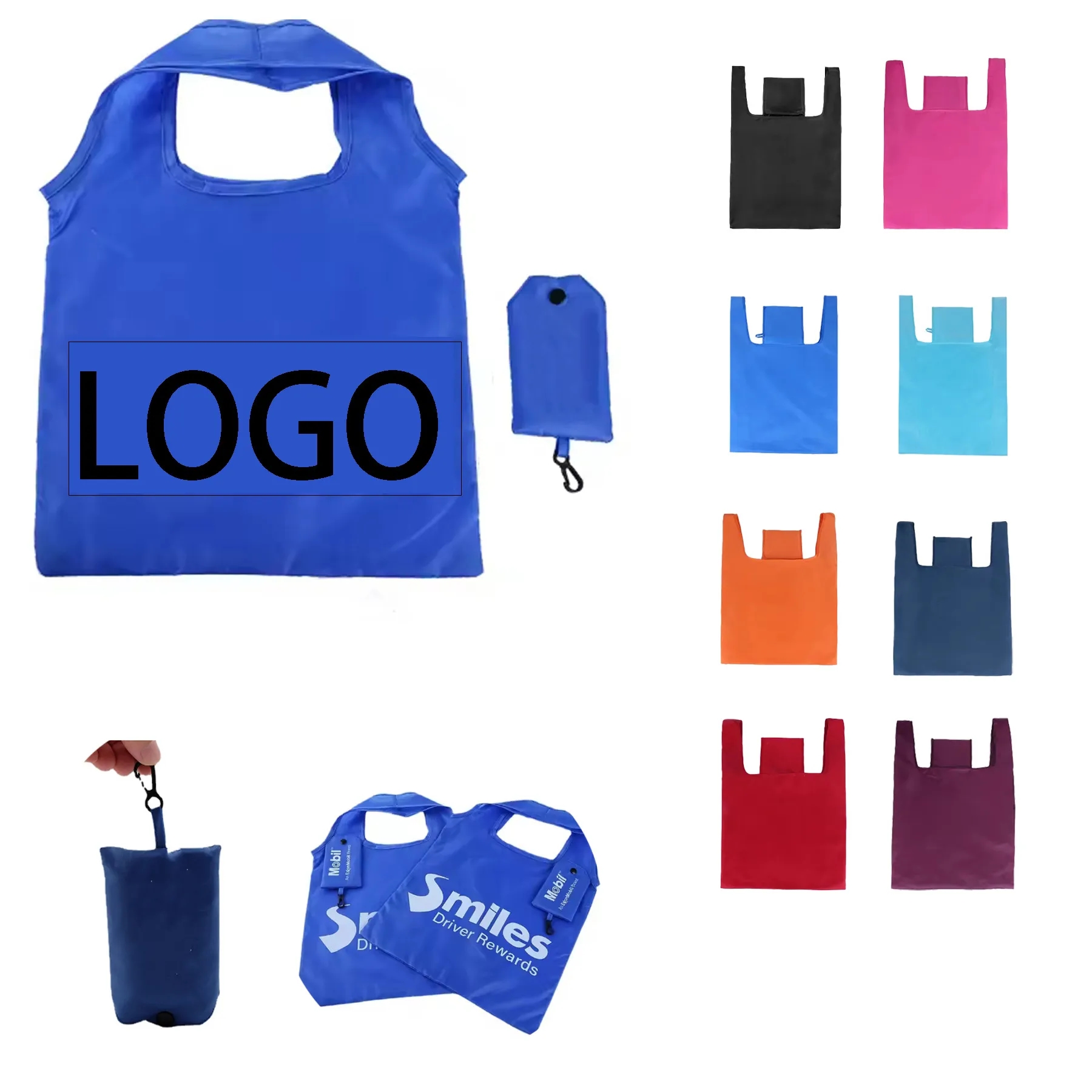 Portable Folding Supermarket Advertising Shopping Bag 1