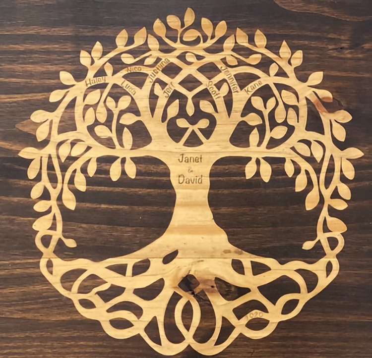 Large Family Tree Lazy Susan 10