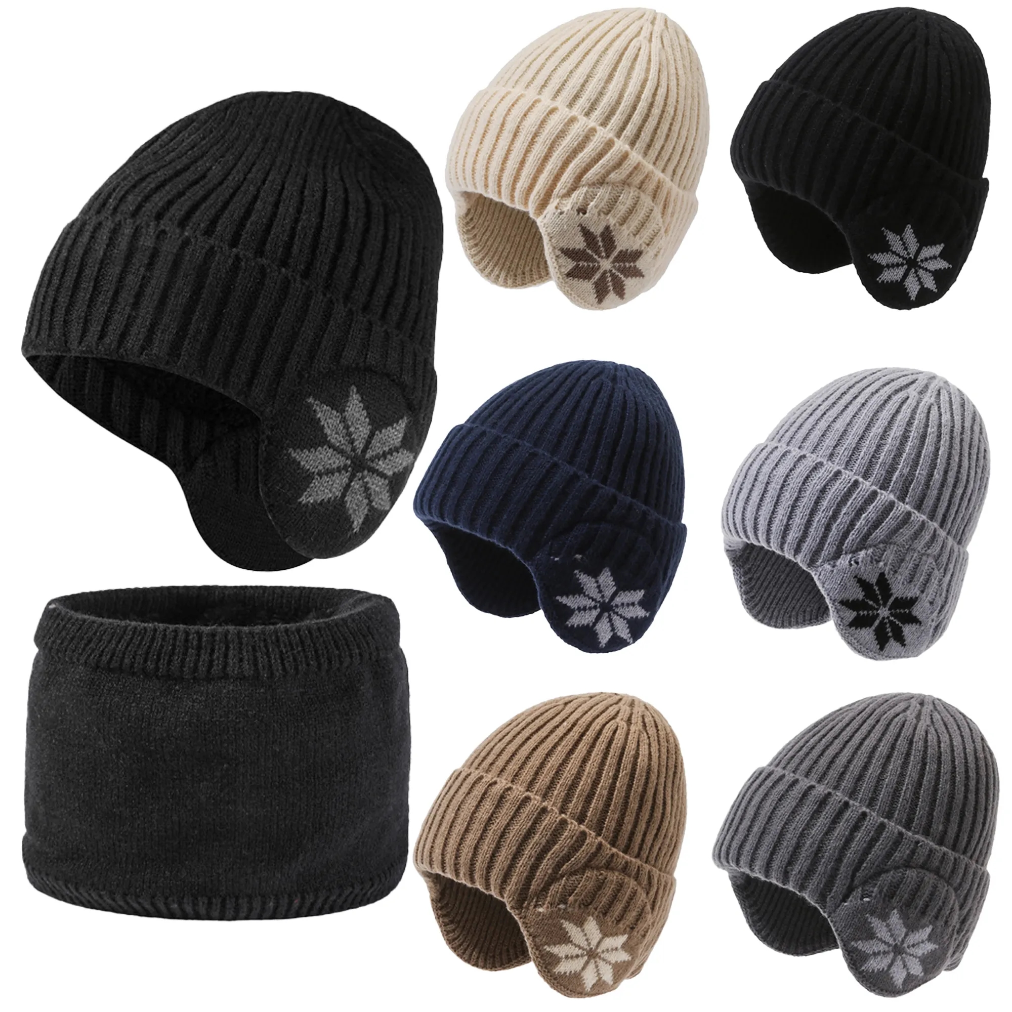 Knitted Wool Hat With Ear Muffs 6