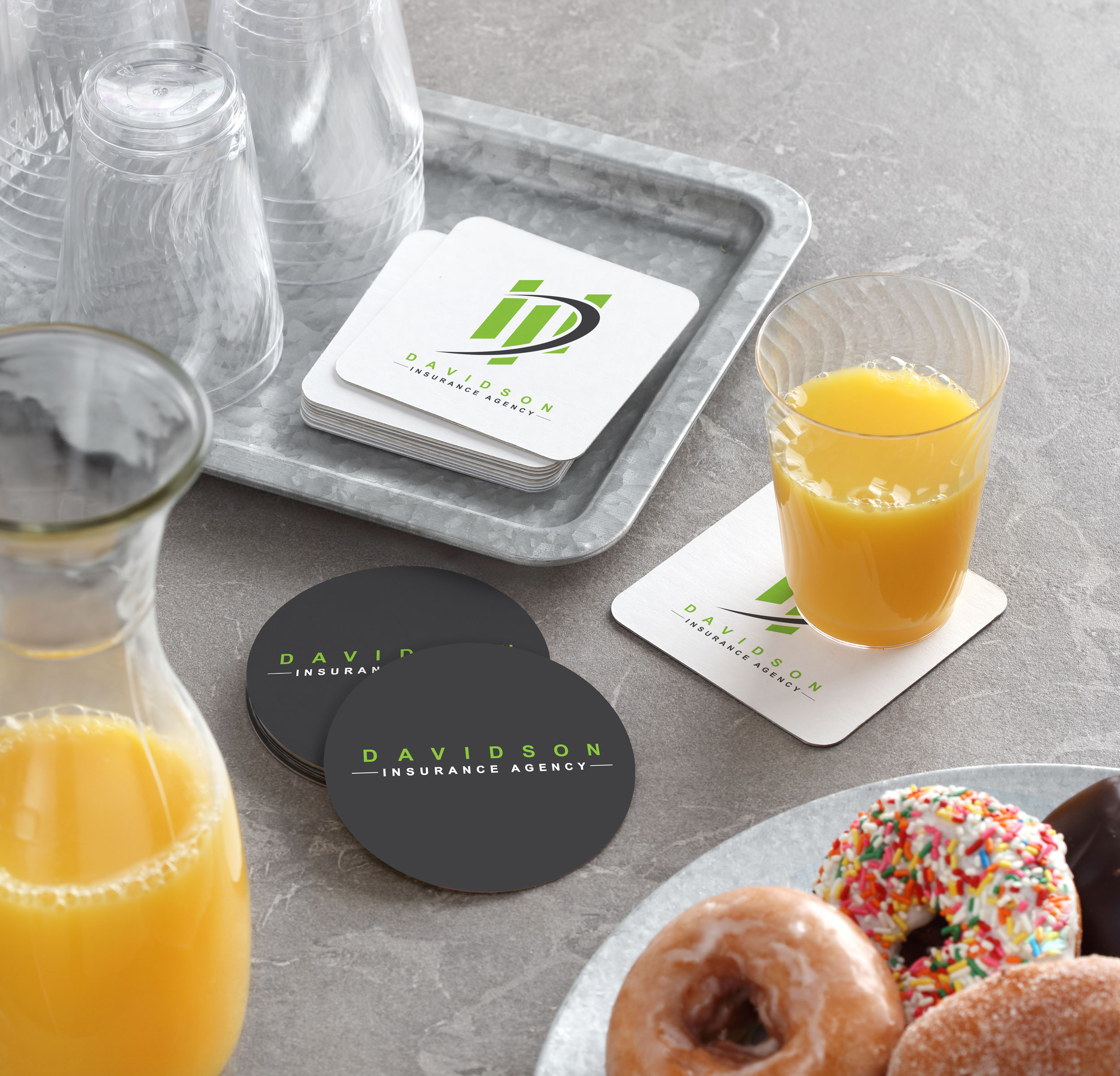 Square Coaster w/Digital Ink 3