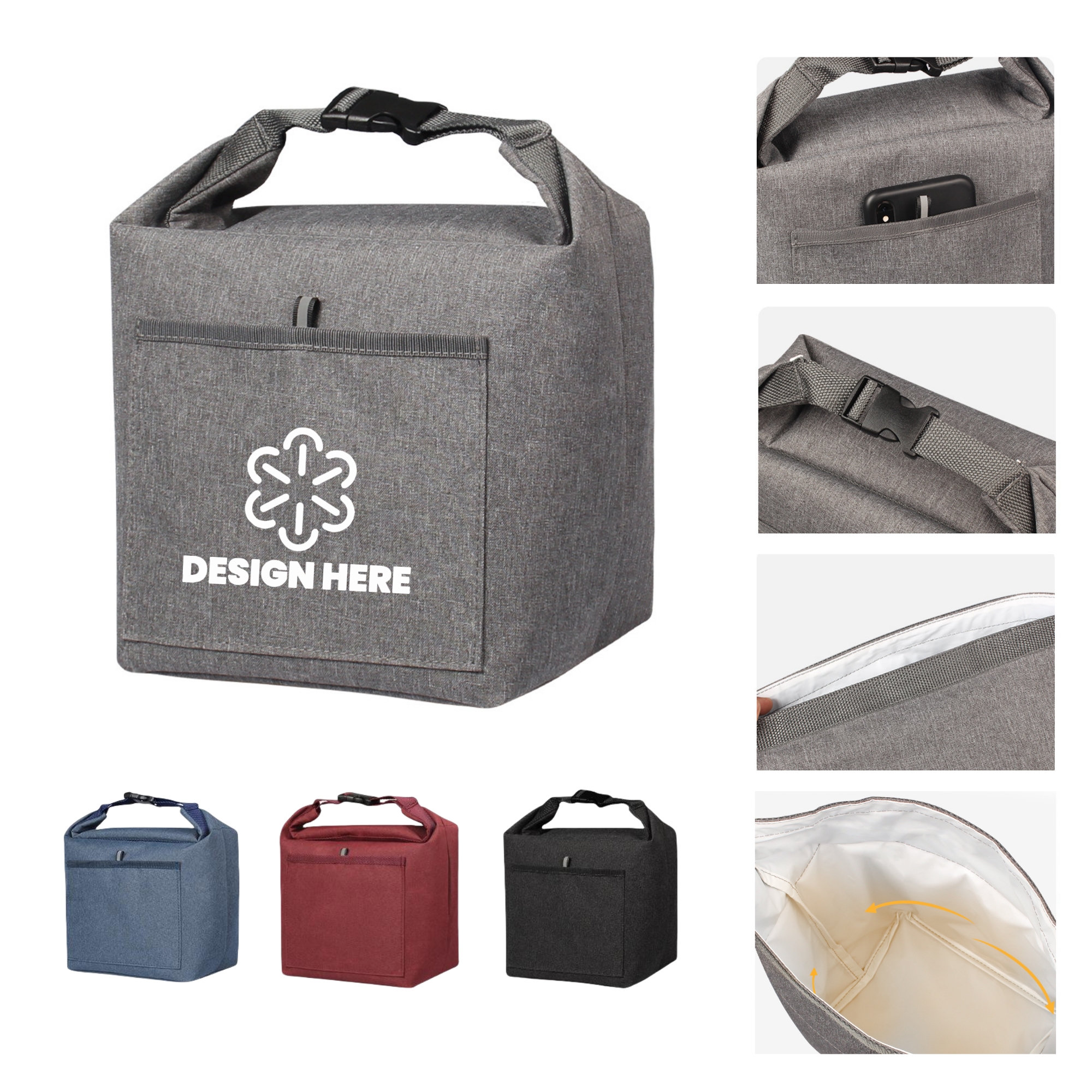Oxford Insulated Lunch Tote Bag 6