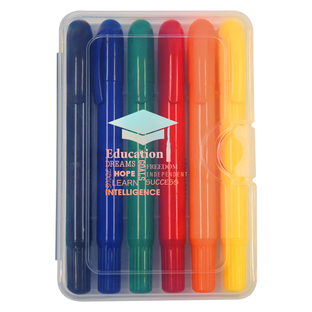6-Piece Retractable Crayons In Case 2